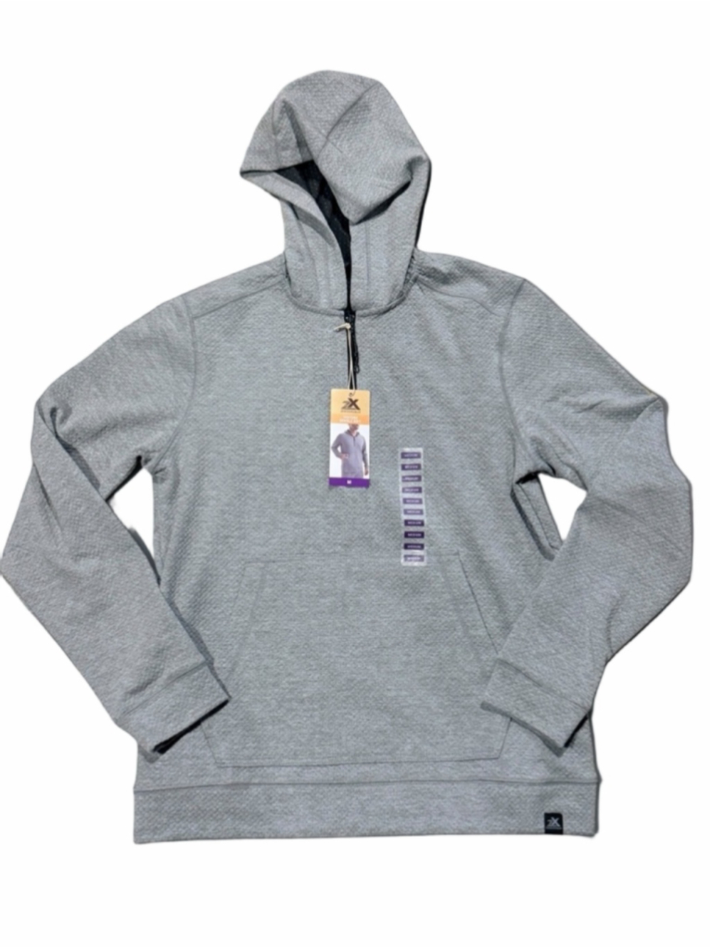 ZeroXposur Gray Knit Quarter Zip Pullover Medium